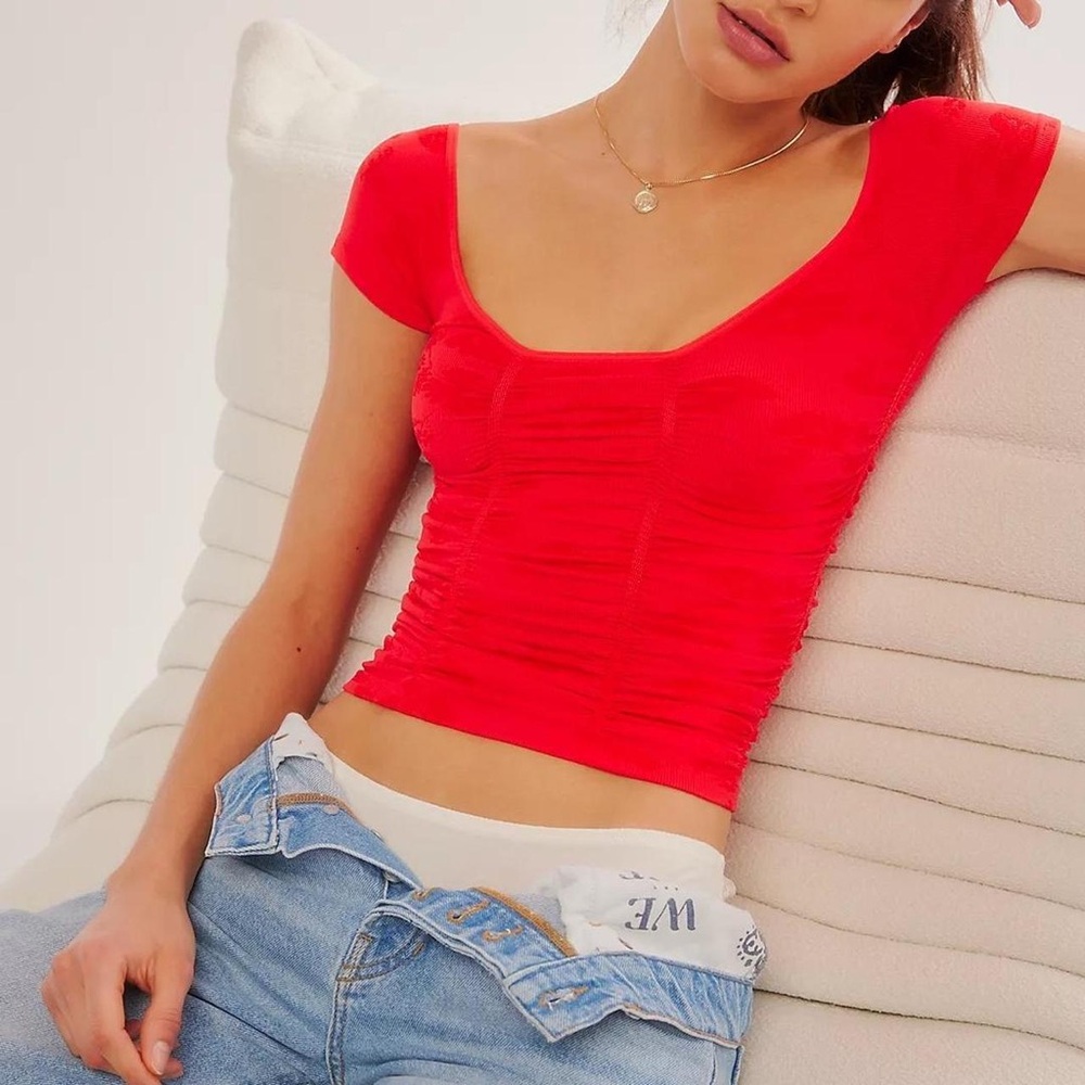 ✨ Free People Gotta Be You Red Top